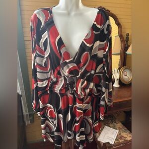 Cato Size 2x Women’s Blouse 48” Bust 29” Length Stretchy